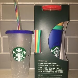 Starbucks color changing cups & confetti pride cup